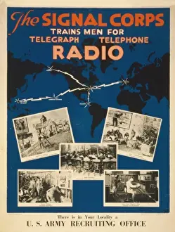 Locality Prints: The Signal Corps trains men for telegraph, telephone, radio