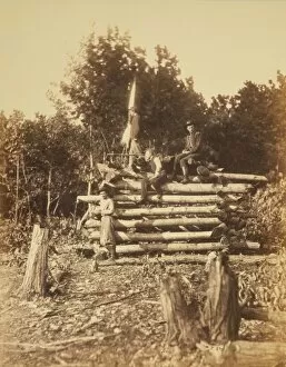 Antietam Gallery: Signal station on Elk Mountain, Md. overlooking battle-field
