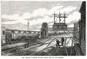 Overhead Prints: Signal Station - Hungerford Bridge - Charing Cross 1864