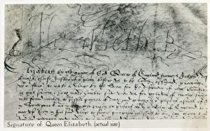 Script Gallery: The signature of Queen Elizabeth I of England