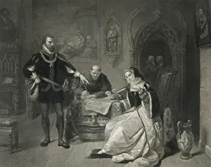 Warrant Prints: The signing of the death warrant of Lady Jane Grey