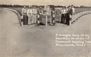 Welcoming Prints: Signpost near Brownwood, Texas, USA