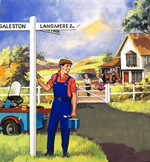 Images Dated 1st June 2007: Signpost painter