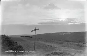 Signpost Prints: Signpost on St. Boniface Down