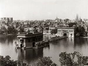 Indian Gallery: Sikh Golden Temple at Amritsar, India, circa 1890