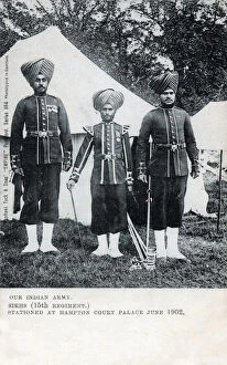 Images Dated 4th December 2019: Sikh Soldiers - 15th Regiment - at Hampton Court Palace