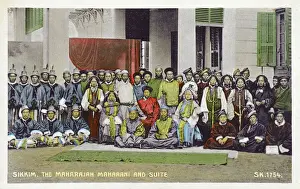 Tibet Prints: Sikkim, Northern India - The Maharajah Maharani and suite