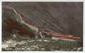 Images Dated 18th April 2011: Sikkim - Wall at Yadong, China