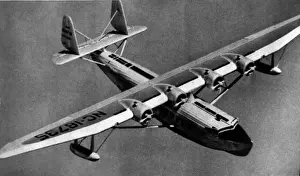 Aloft Prints: Sikorsky S-42 (forward view) aloft above