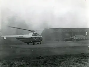 Sikorsky Prints: Sikorsky S-55, OO-SHA, of Sabena, at Lille heliport