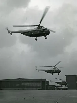 Images Dated 18th September 2018: Four Sikorsky S-55s of Sabena