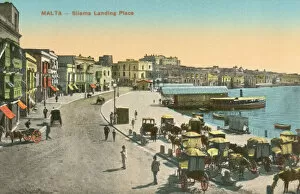 Waterfront Collection: Silema, Malta - View of the long promenade