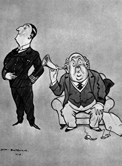 Deaf Prints: The Silent Service by H. M. Bateman, WW1 cartoon 1918