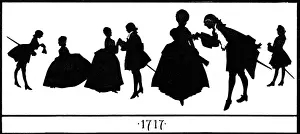 Oakley Prints: Silhouette of an 18th century dance
