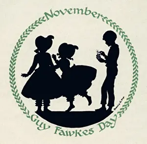 Bonfire Prints: Silhouette Calendar -- November