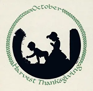 Grateful Prints: Silhouette Calendar -- October