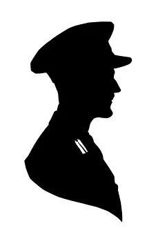 Silhouette of a Canadian woman in uniform