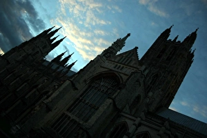 Images Dated 20th August 2011: Silhouette of Canterbury Cathedral