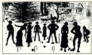 Furniss Gallery: Silhouette, The Croquet Party