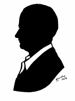 Images Dated 21st February 2012: Silhouette of Donald Bradman, Australian cricketer