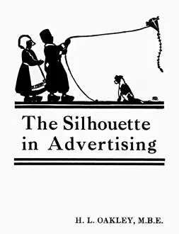 Kite Prints: Silhouette of Dutch children with kite