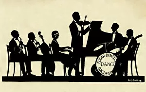 Edgar Collection: Silhouette of Edgar Dowells Dance Orchestra