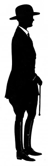 Images Dated 21st February 2012: Silhouette of a figure in riding gear