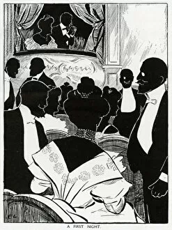 Silhouette of the first night of theatre 1907