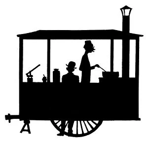 Customer Collection: Silhouette - Food Stall, Seller, Street Vendor