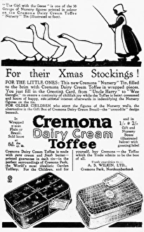 Toffee Gallery: Silhouette of girl and geese, Cremona advert