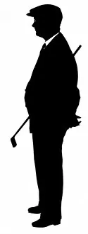 Images Dated 21st February 2012: Silhouette of a golfer