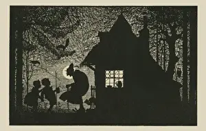 Witch Prints: Silhouette. Hansel & Gretel