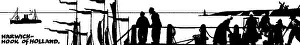 Silhouette of Harwich to Hook of Holland shipping