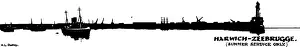 Harwich Prints: Silhouette of Harwich to Zeebrugge shipping