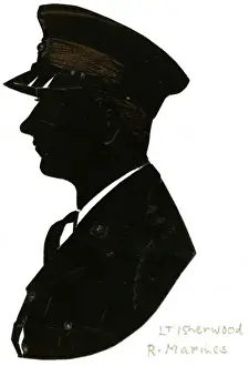 Silhouette of Lieutenant Isherwood, Royal Marines