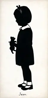 Silhouette of a little girl called Jean
