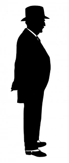 Images Dated 21st February 2012: Silhouette of a military man