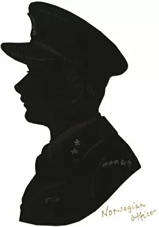 Images Dated 21st February 2012: Silhouette of a Norwegian officer