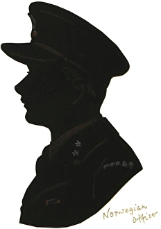 Images Dated 21st February 2012: Silhouette of a Norwegian officer