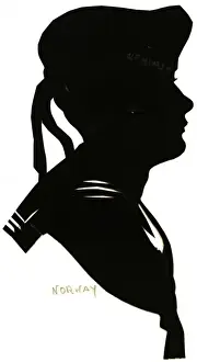 Silhouette of a Norwegian sailor