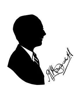 Lindsay Prints: Silhouette portrait of A. L. Hassett, Australian cricketer