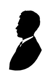 Silhouettist Prints: Silhouette portrait of Baron Scotford, artist