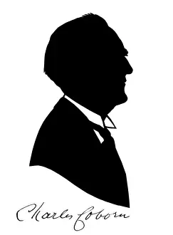 Silhouette portrait of Charles Coborn, music hall performer