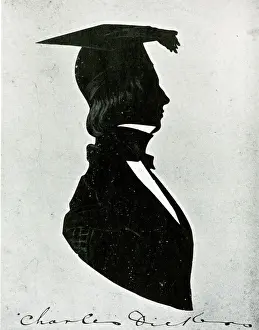 Silhouette portrait of Charles Dickens