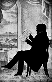 Images Dated 16th November 2011: Silhouette portrait of Daniel O Connell