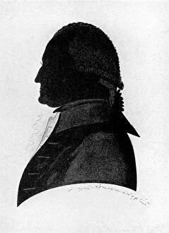 Images Dated 16th November 2011: Silhouette portrait of George Washington