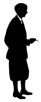 Fours Prints: Silhouette portrait of Harry Coller, artist