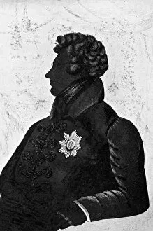 Regency Collection: Silhouette portrait of King George IV
