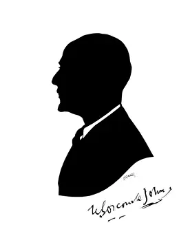 Johns Prints: Silhouette portrait of a man
