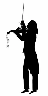 Images Dated 16th November 2011: Silhouette portrait of Paganini